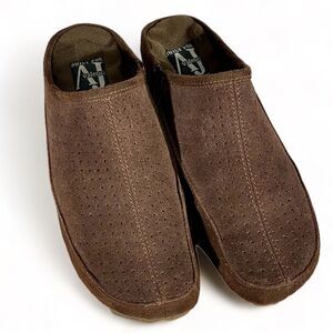 AJ Valenci Women's Size 7 Brown Suede Wedge Slip On Comfort Shoes